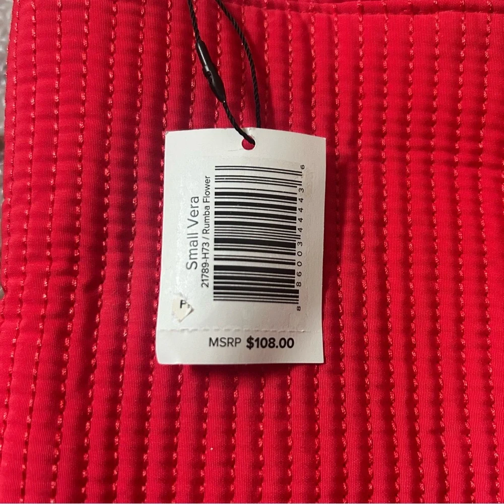 Vera Bradley Coral and Multicolor Tote rumba flower - Picture 6 of 8